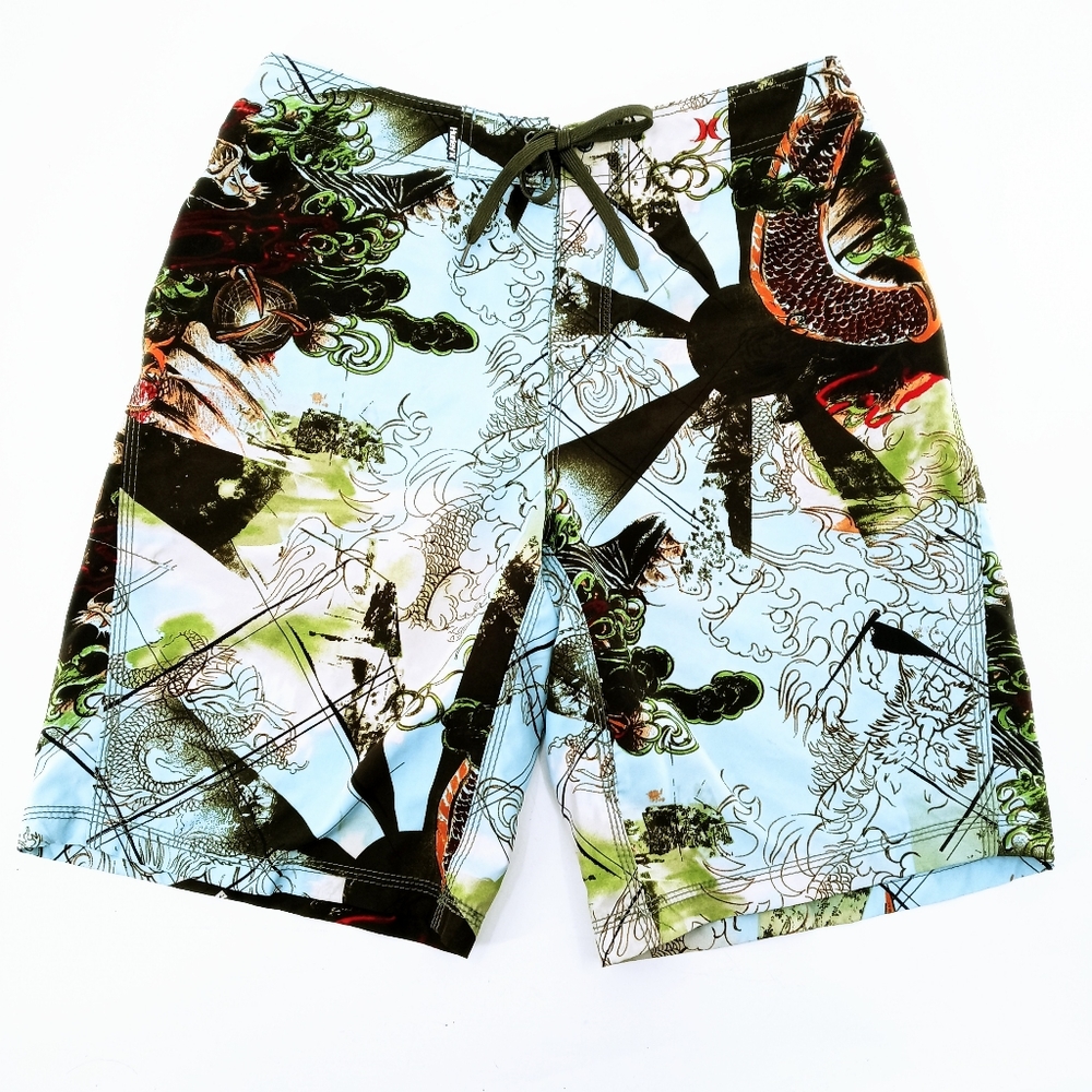 Hurley Dragon Print‎ Board Swim Shorts